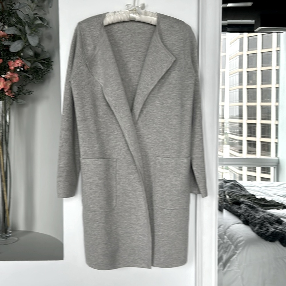 J Crew Juliette collarless sweater / cardigan.